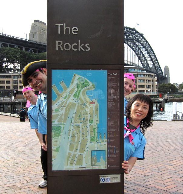 Sydney, The Rocks Treasure Hunt Teams find Sydney Harbour Bridge views to be the best to capture their staff team rewards