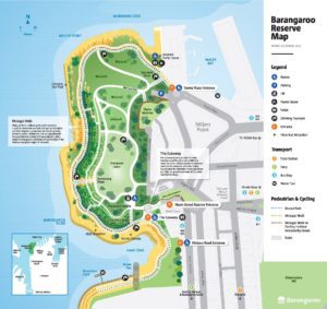 Barangaroo Treasure Hunt Map of the Sydney headland reserve